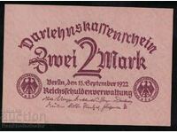Γερμανία 2 Μάρκος 15 Σεπτεμβρίου 1922 Επιλογή 62α