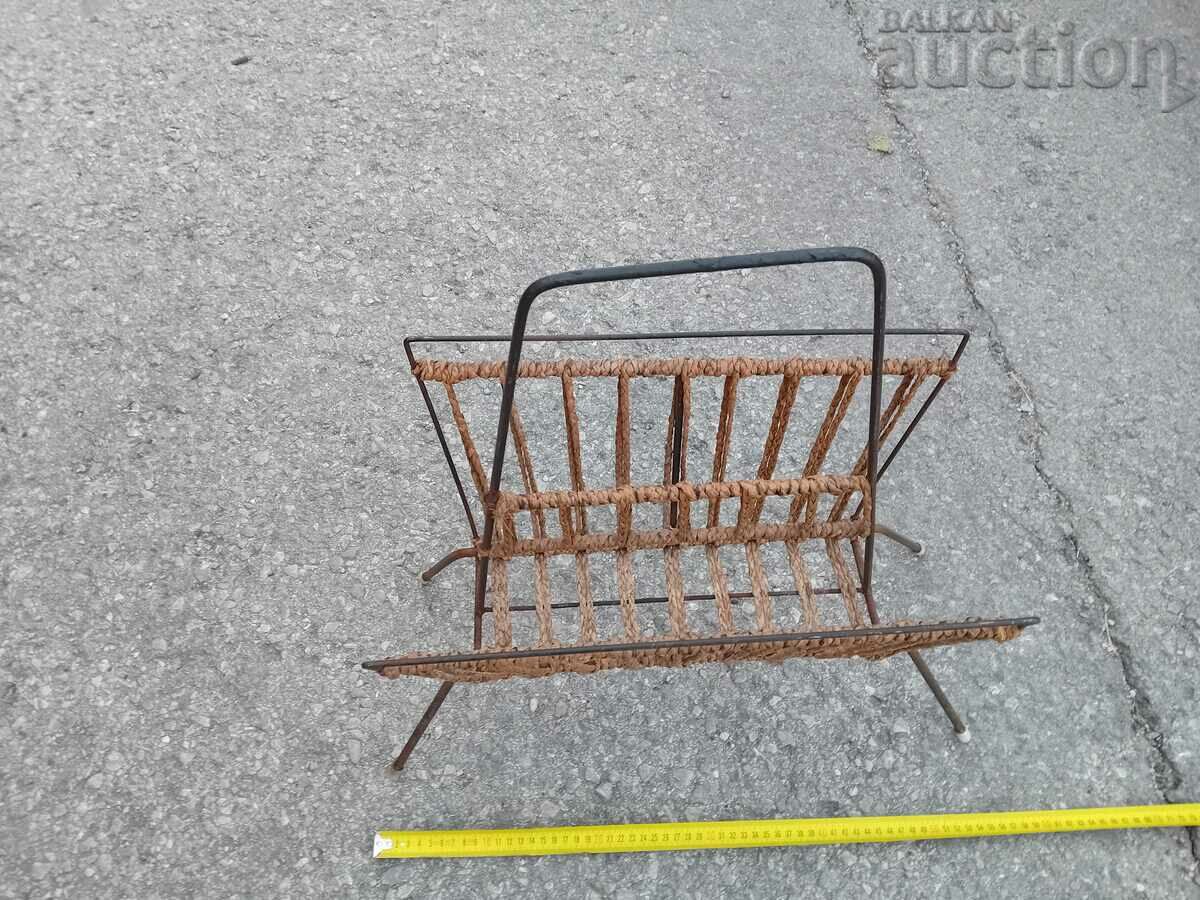retro vintage rack for newspapers and magazines 70s with price 41.00 BGN | € 20.96