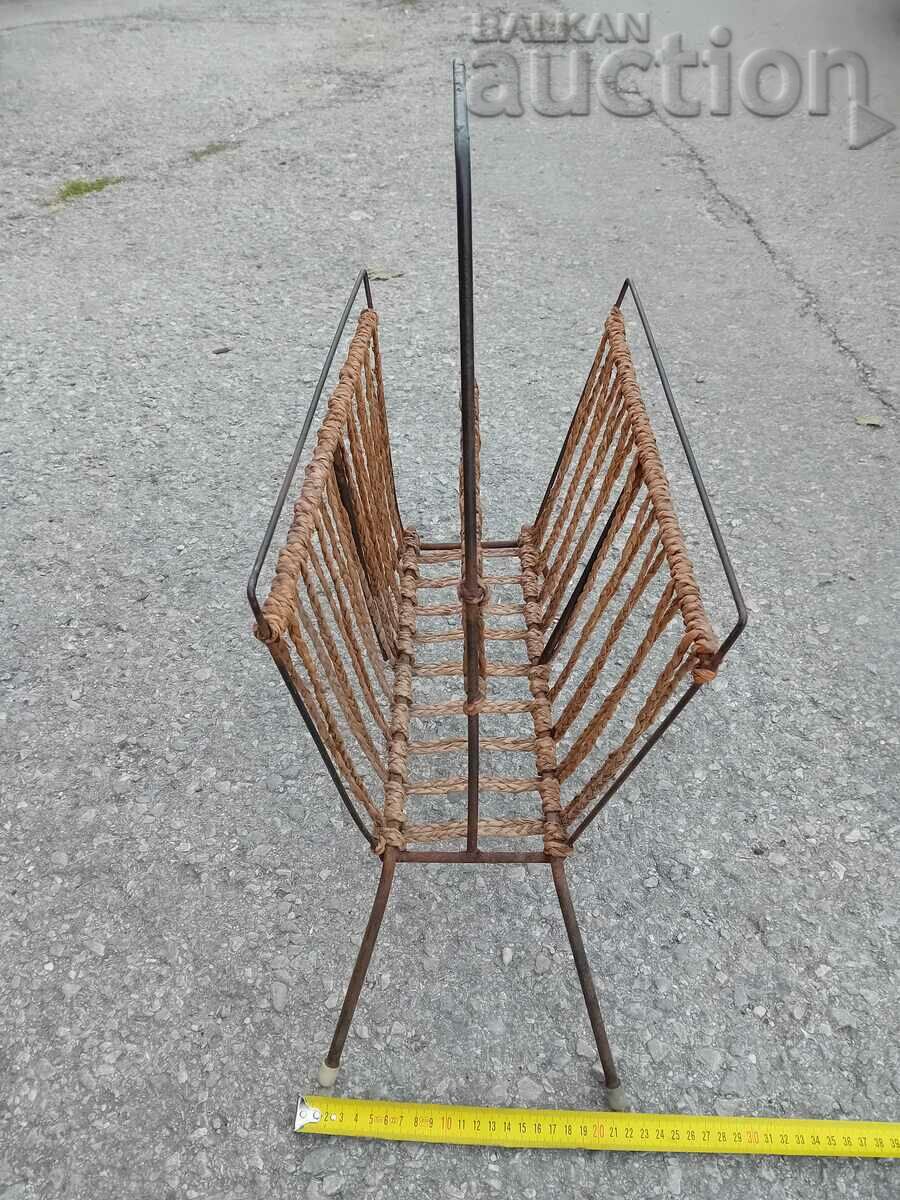 retro vintage rack for newspapers and magazines 70s - 5