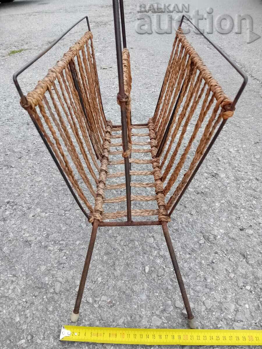 retro vintage rack for newspapers and magazines 70s - 6