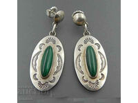 Green turquoise earrings