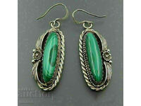 Green turquoise earrings