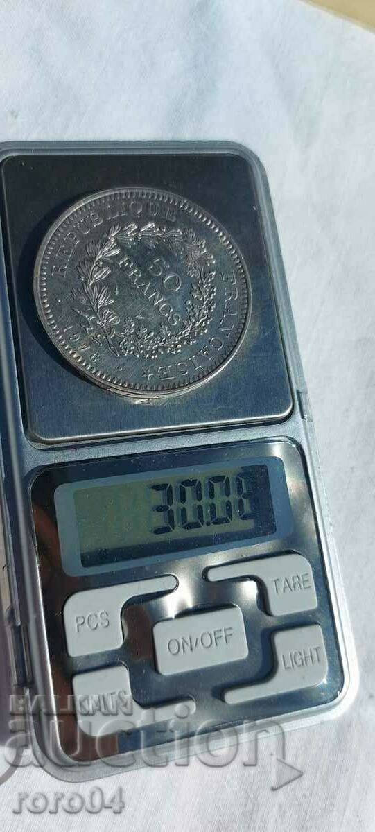 50 FRANC 1976 - SILVER - FOR GRADE - 5 50 FRANC 1976 - SILVER - FOR GRADE - 5