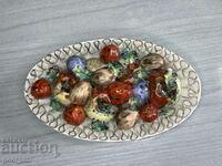 Decorative porcelain plate with fruit. #4630