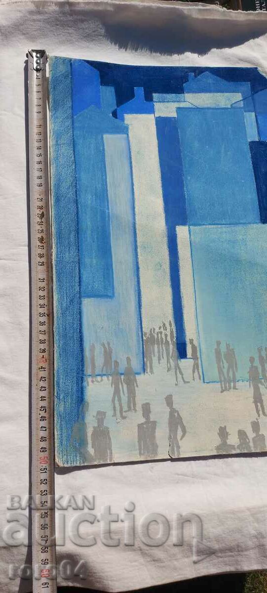 Delivery of GEORGI YANAKIEV ( 1933 - 1998 ) URBAN LANDSCAPE Delivery of GEORGI YANAKIEV ( 1933 - 1998 ) URBAN LANDSCAPE