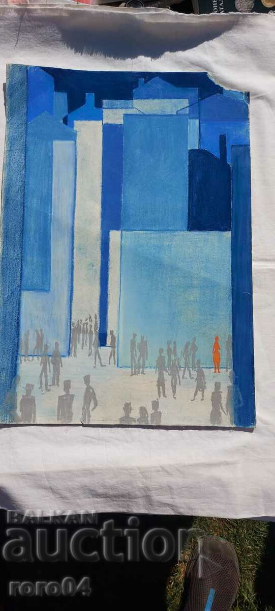 GEORGI YANAKIEV ( 1933 - 1998 ) URBAN LANDSCAPE - 6 GEORGI YANAKIEV ( 1933 - 1998 ) URBAN LANDSCAPE - 6