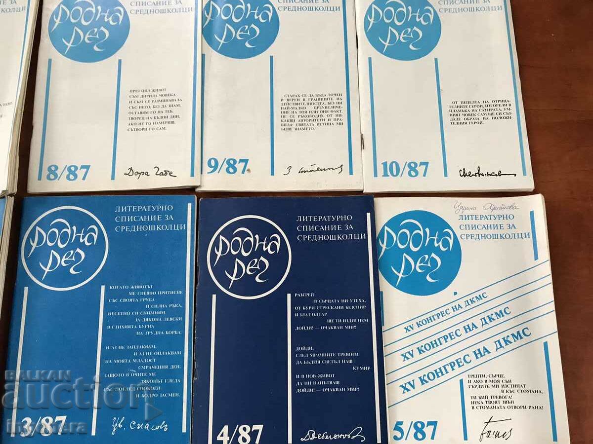 Аукцион СПИСАНИЕ "РОДНА РЕЧ"-ПЪЛЕН СЕТ ЗА 1987 Г. Аукцион СПИСАНИЕ "РОДНА РЕЧ"-ПЪЛЕН СЕТ ЗА 1987 Г.
