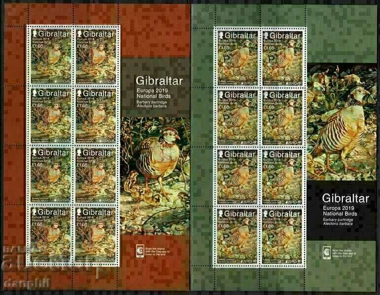 Gibraltar 2019 Europe CEPT (**) Small sheet of 8 series