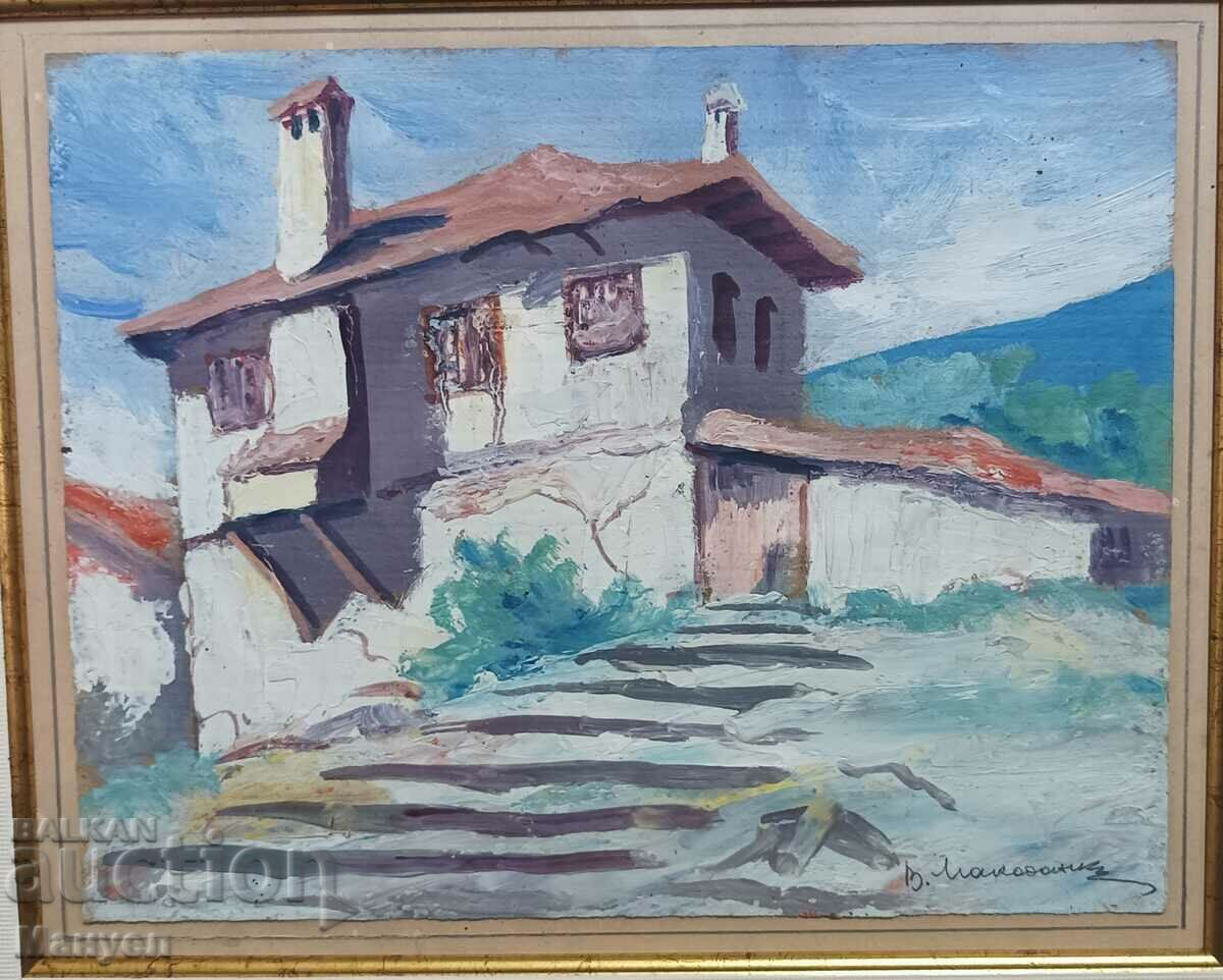 Painting by Vasil Makedonski. with price 850.00 BGN | € 434.60 Painting by Vasil Makedonski. with price 850.00 BGN | € 434.60