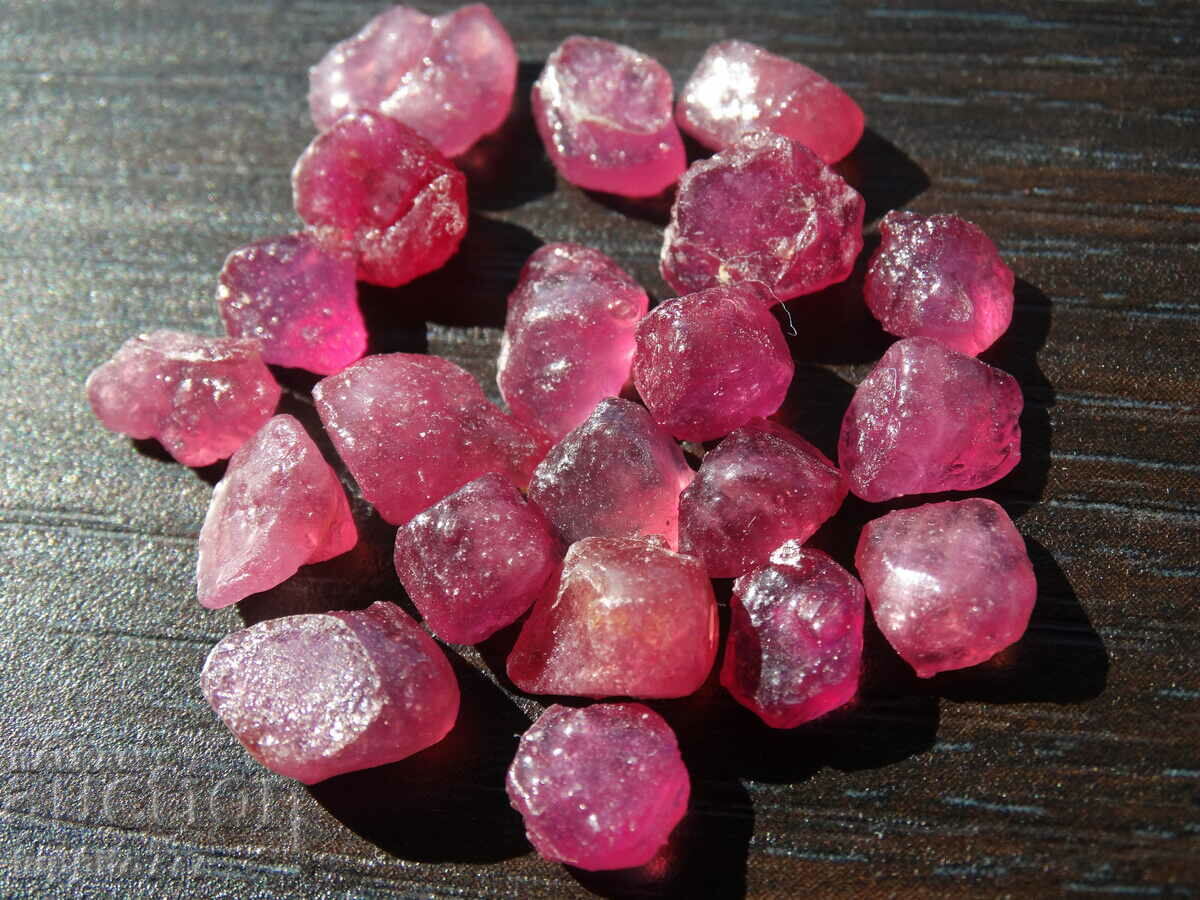 natural ruby corundum facet quality 62 carats 21pcs lot