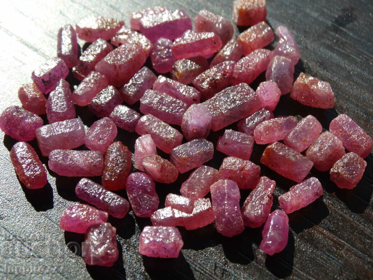 Delivery of natural ruby corundum facet quality 126 carats 55pcs lot Delivery of natural ruby corundum facet quality 126 carats 55pcs lot