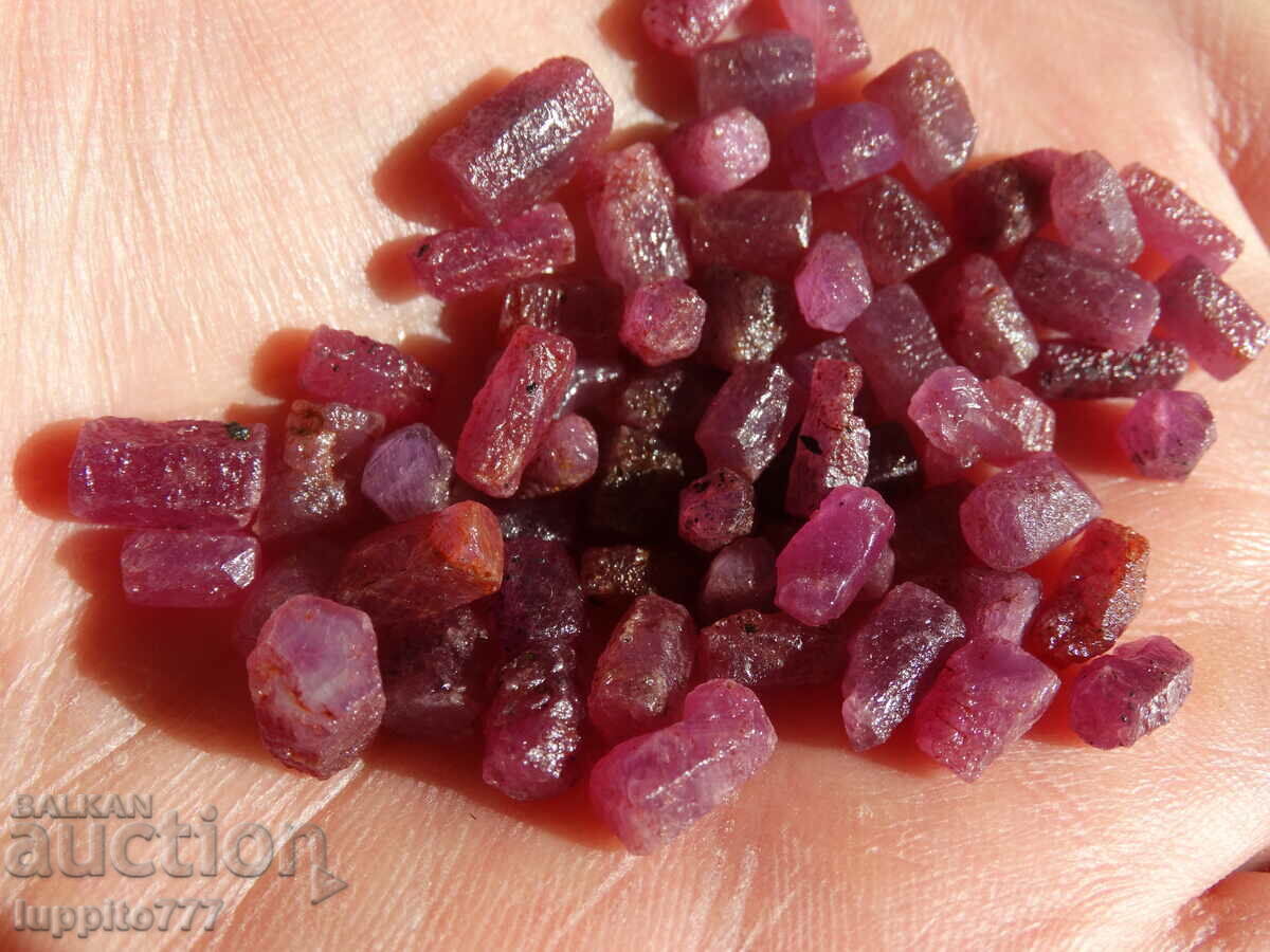 natural ruby corundum facet quality 126 carats 55pcs lot - 5 natural ruby corundum facet quality 126 carats 55pcs lot - 5