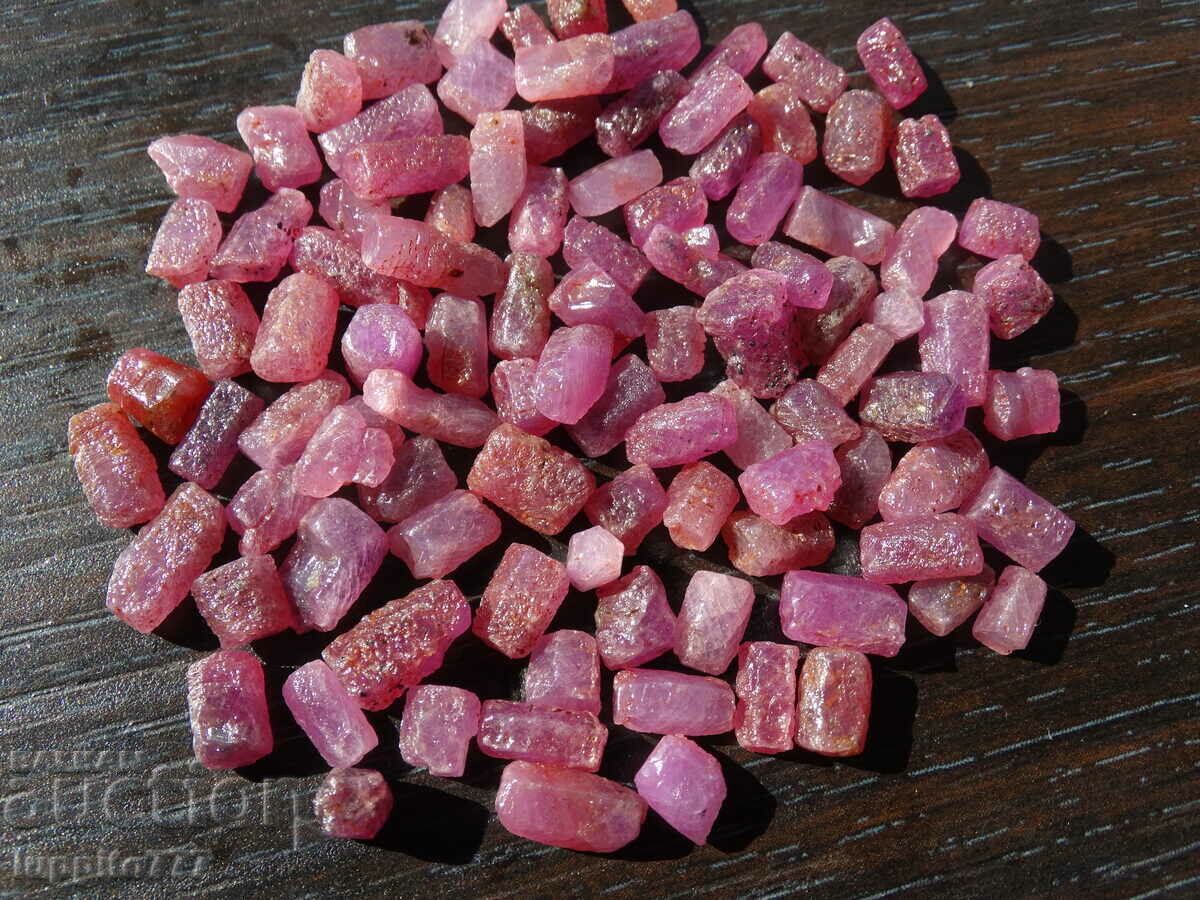 естествен рубин corundum фасет качество 212 карата 90+бр лот