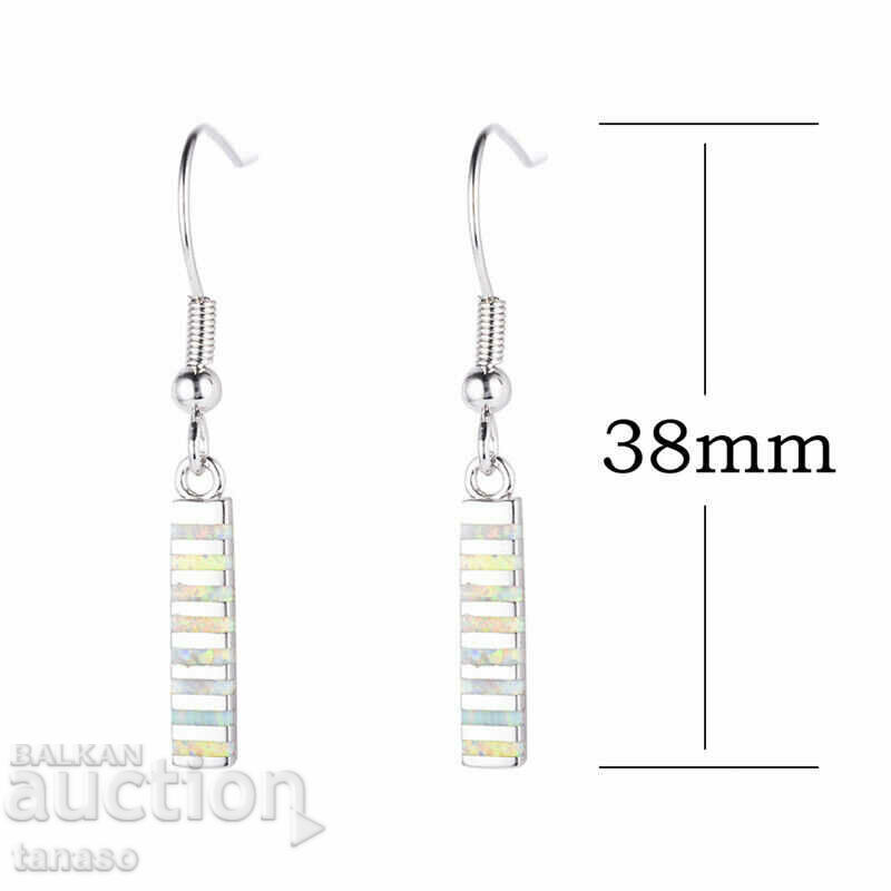 Auction Opal earrings, medical steel Auction Opal earrings, medical steel