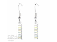 Обеци с опал, медицинска стомана