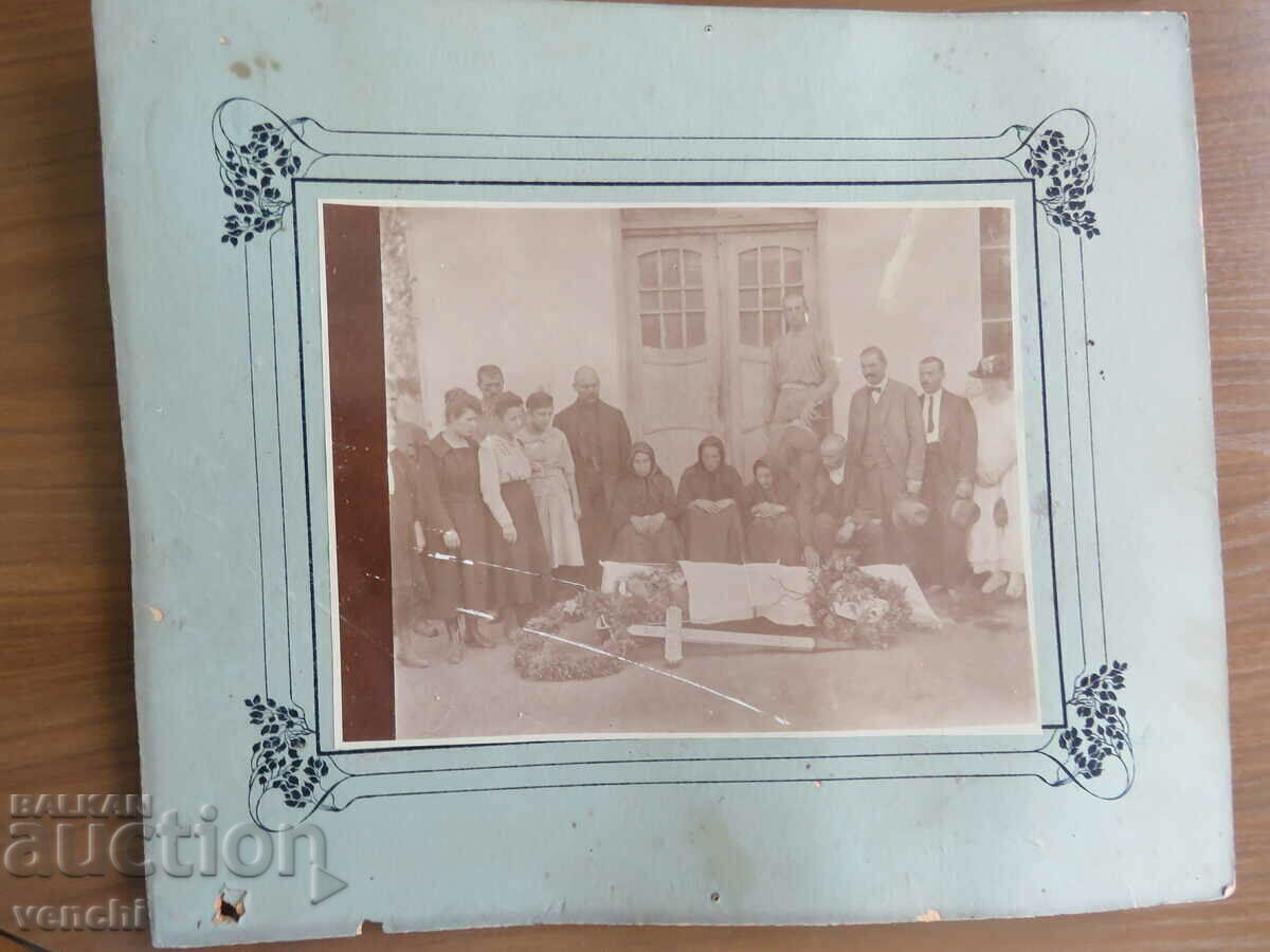 FOTO VECHE - CARTON - FUNERAL - MARE FOTO VECHE - CARTON - FUNERAL - MARE