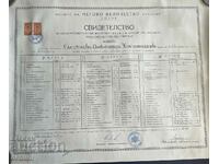 3717 Kingdom of Bulgaria Certificate Military School 48th vipus