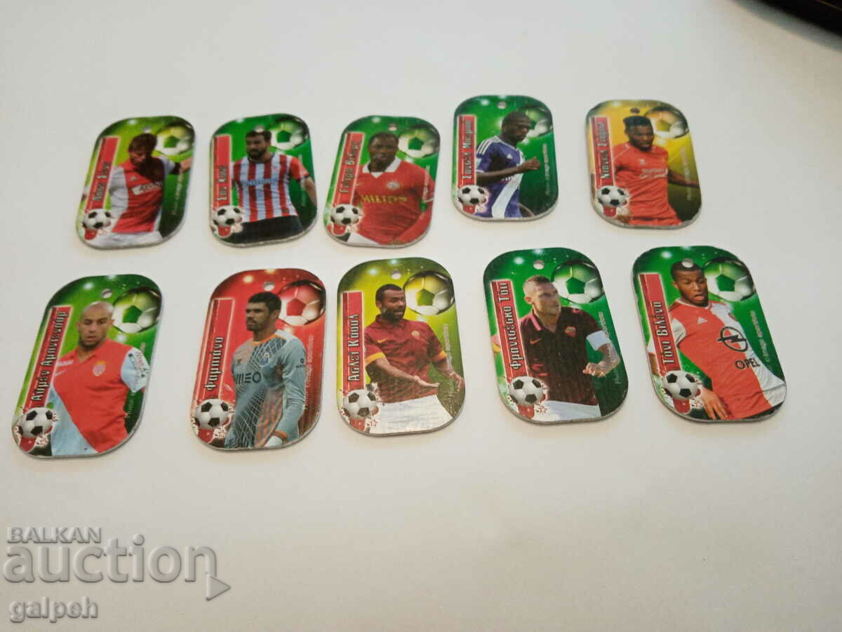 FOOTBALL PLAYERS - METAL MINI CARDS - 10 pcs. with price 6.00 BGN | € 3.07 FOOTBALL PLAYERS - METAL MINI CARDS - 10 pcs. with price 6.00 BGN | € 3.07