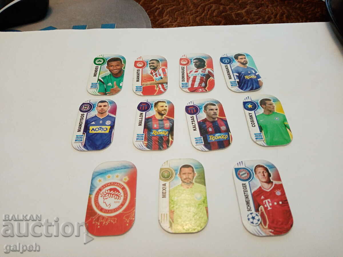 FOOTBALL PLAYERS - METAL MINI CARDS - 11 pcs. with price 6.50 BGN | € 3.32 FOOTBALL PLAYERS - METAL MINI CARDS - 11 pcs. with price 6.50 BGN | € 3.32