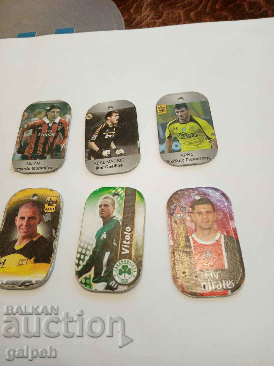 FOOTBALL PLAYERS - METAL MINI CARDS - 6 pcs. with price 3.50 BGN | € 1.79 FOOTBALL PLAYERS - METAL MINI CARDS - 6 pcs. with price 3.50 BGN | € 1.79