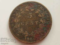 rare coin French colonies 5 centimes 1825; French colonies