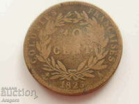 rare coin French colonies 10 centimes 1825 French colonies