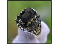 Ring with dream sapphire, silver plated