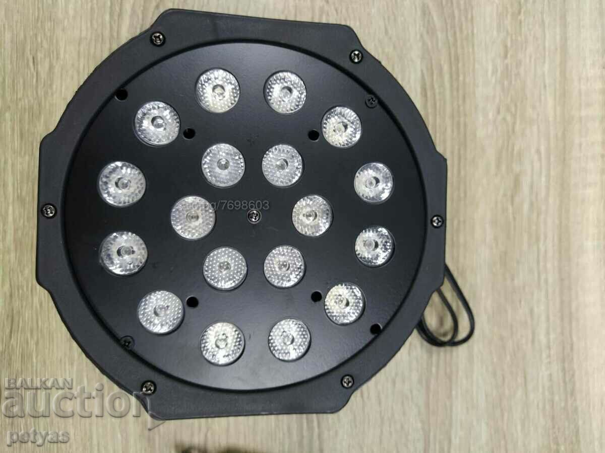 Spotlight - Led effect LED Mini PAR 18 RGB LED with price 29.50 BGN | € 15.08