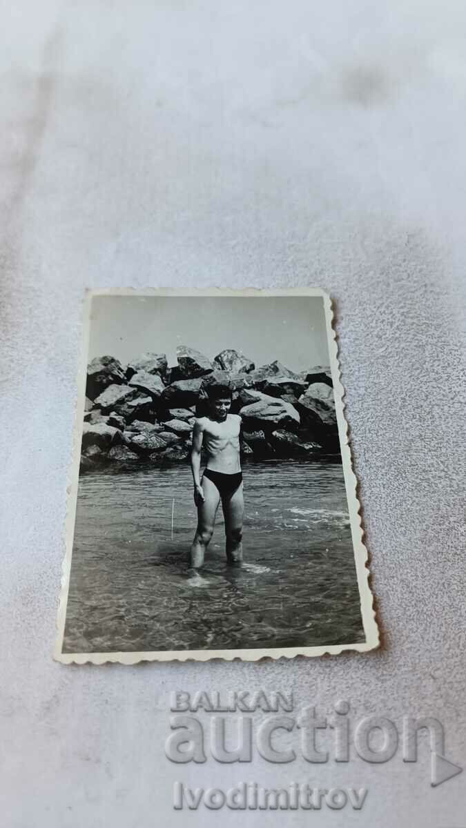 Photo Varna Boy in a swimsuit on the beach at Trakata