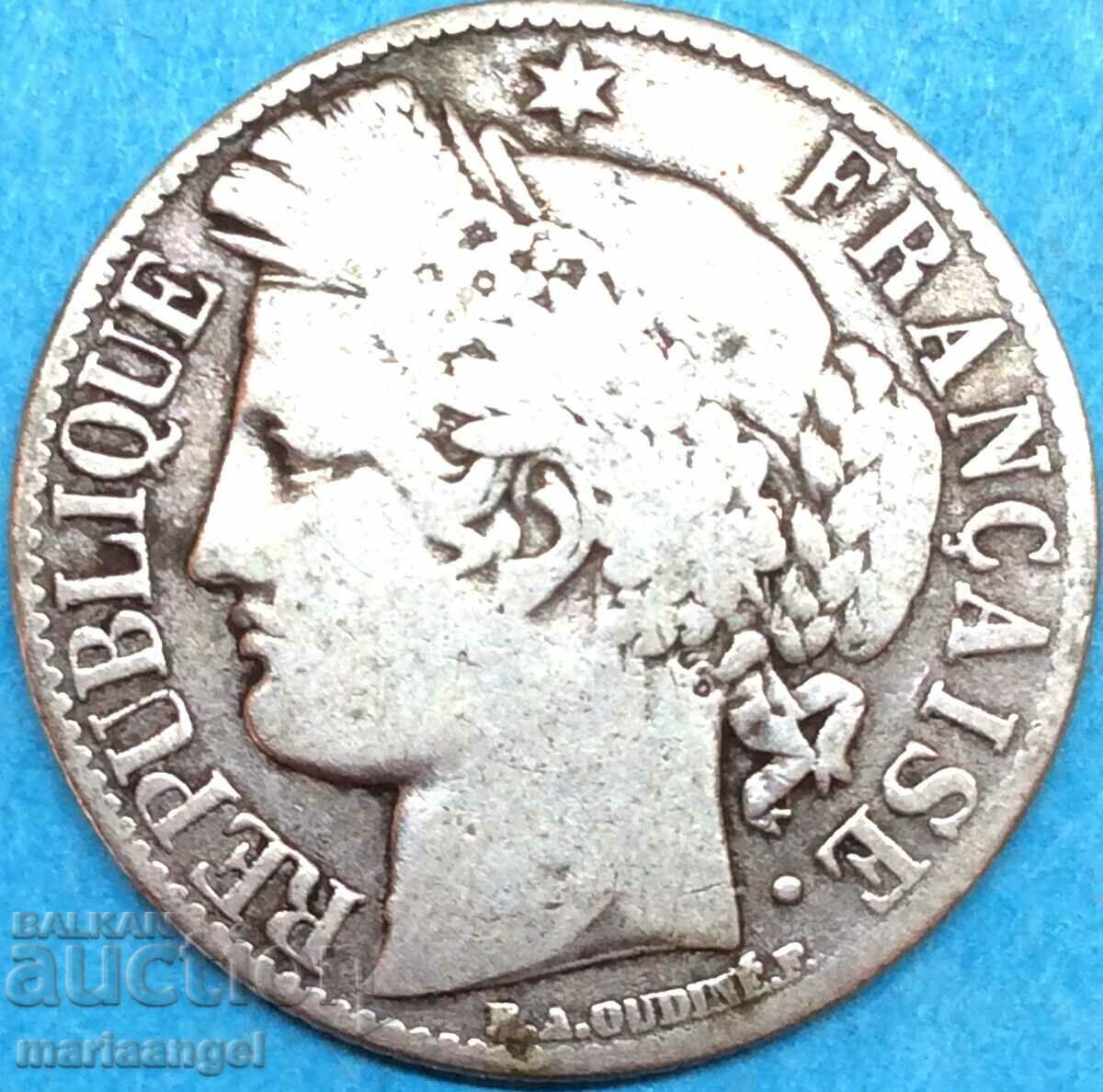 Franța 1 Franc 1881 Marianne Argint
