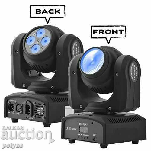 Auction 5 LED Moving Head Double - Disco Effect type BEAM moving Auction 5 LED Moving Head Double - Disco Effect type BEAM moving