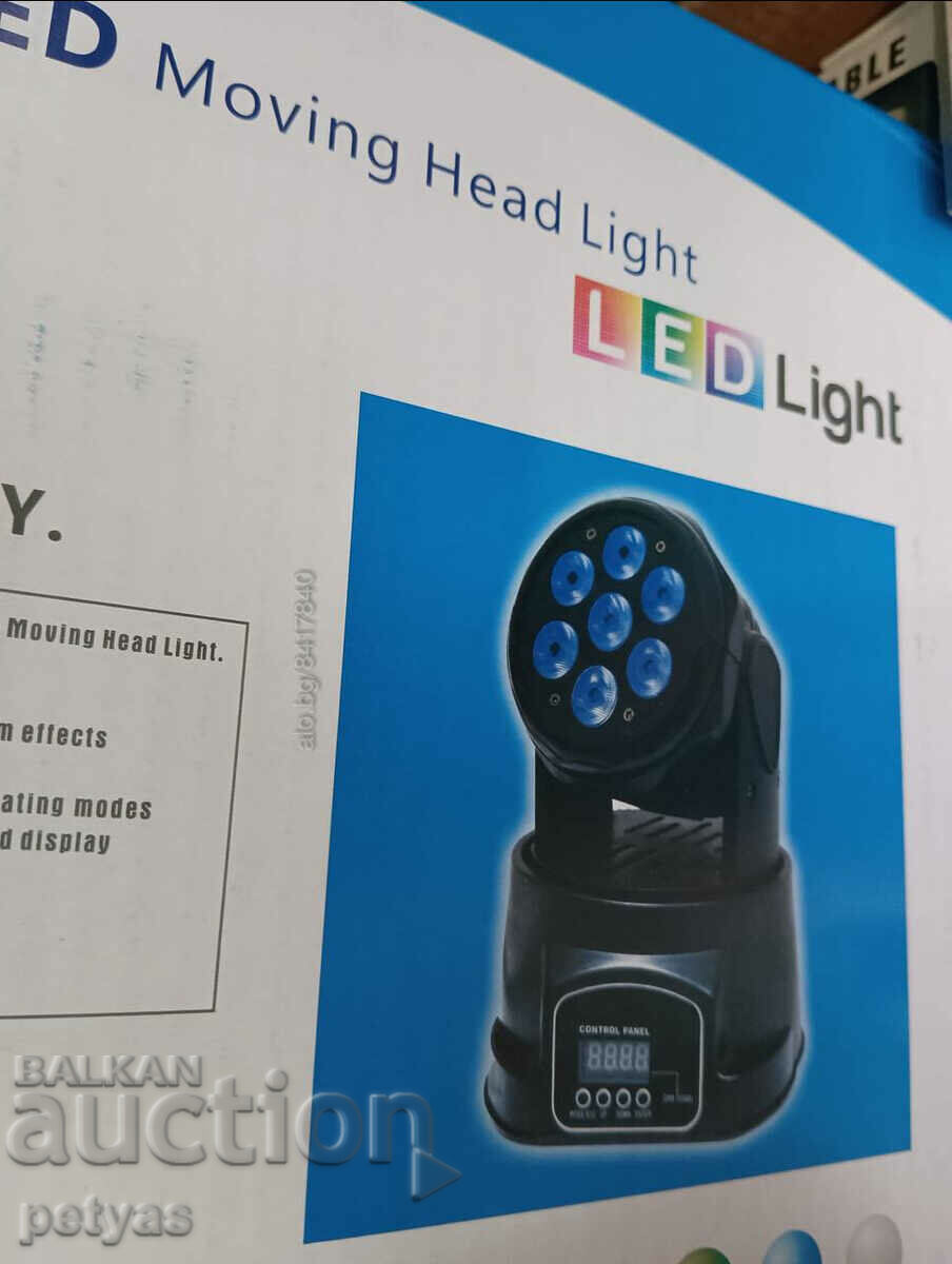 Диско прожектор 7 led mini moving head лед въртящ се с цена 122.50 лв. | € 62.63 Диско прожектор 7 led mini moving head лед въртящ се с цена 122.50 лв. | € 62.63