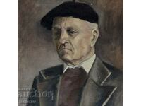Стара картина портрет  на възрастен мъж