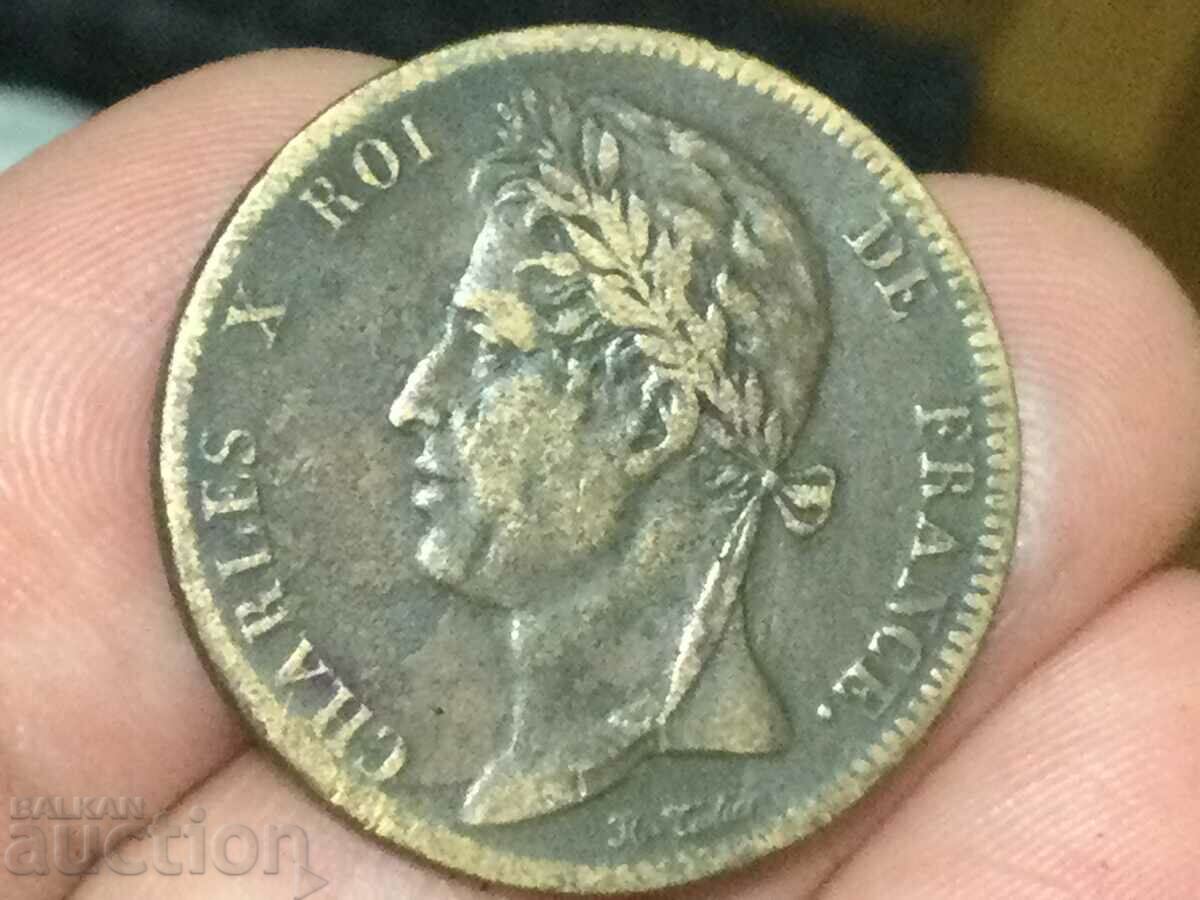 French colonies 5 centimes 1825 Charles X