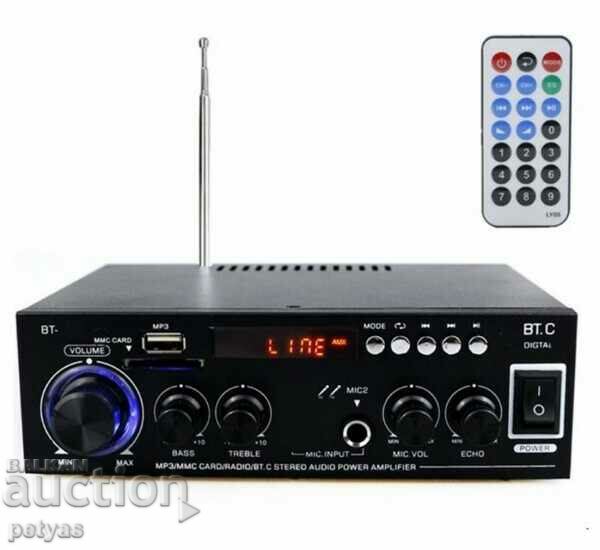 Аудио усилвател/Домашен усилвател/ BT 502 /USB,FM,TFT,MP3