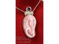 Μοναδικά κοσμήματα Large Silver Vintage Locket SAJEN