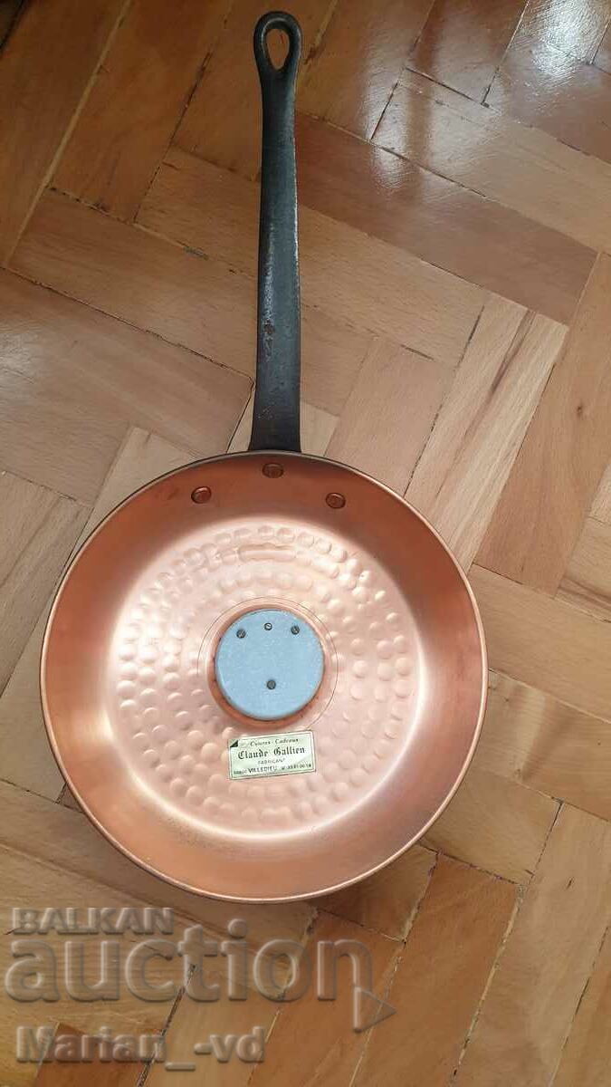 Old barometer copper pan - 6 Old barometer copper pan - 6