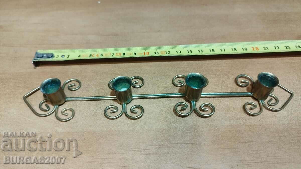 Old bronze candlestick, Made in Sweden