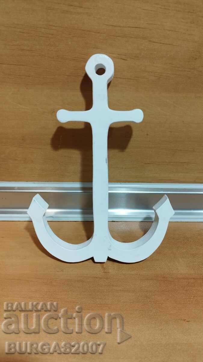 White wooden anchor