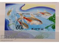 Βόρεια Κορέα - μπλοκ νέον, σφραγισμένα γραμματόσημα