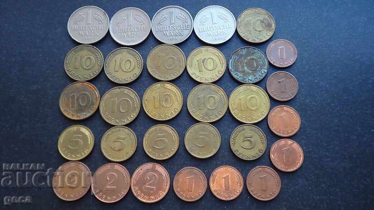 Лот монети Германия / ФРГ/ 30 броя