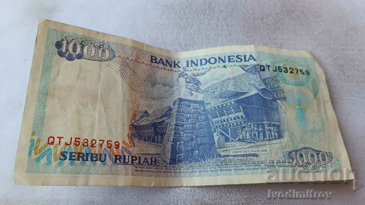 Indonesia 1000 rupiah 1992 with price 2.85 BGN | € 1.46