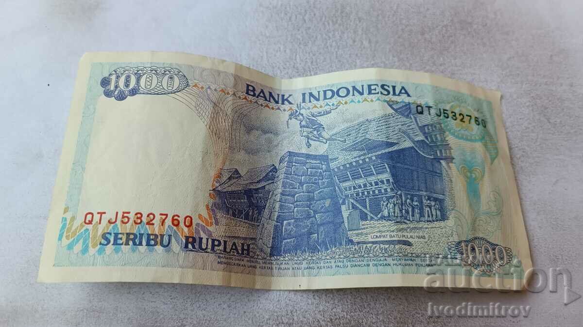 Indonesia 1000 rupiah 1992 with price 2.85 BGN | € 1.46