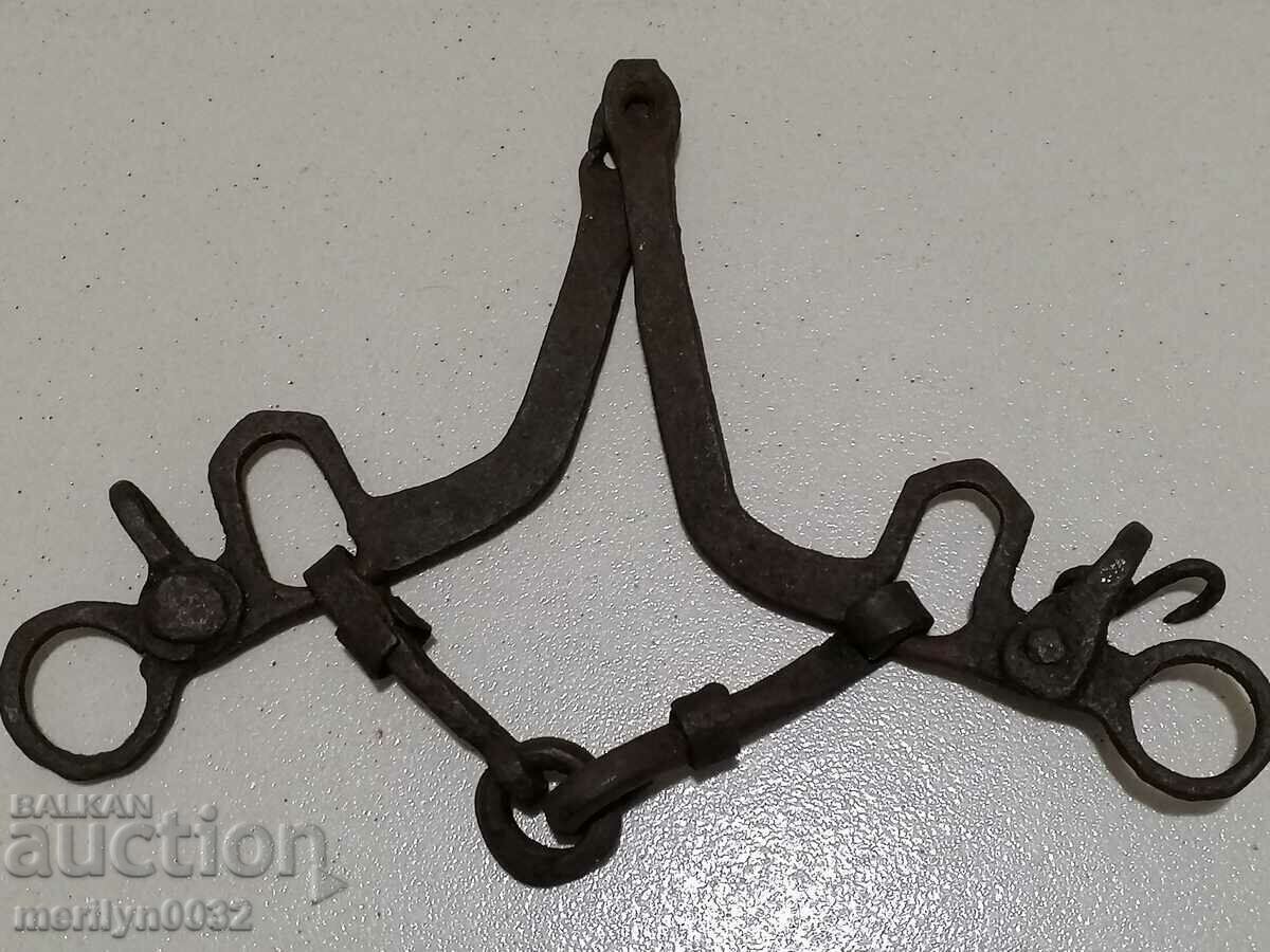 Old wrought bridle, wrought iron, harness - 5
