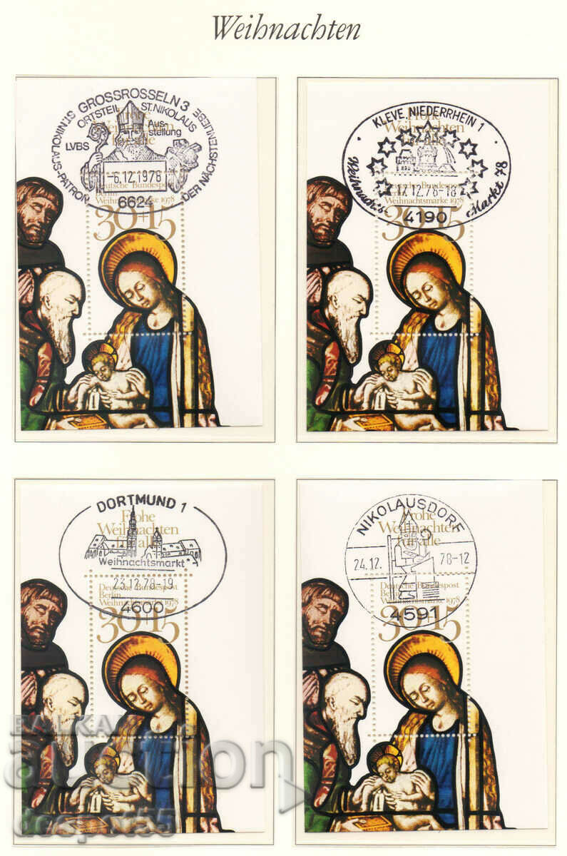 1978 Berlin. Christmas - Greeting block from different regions
