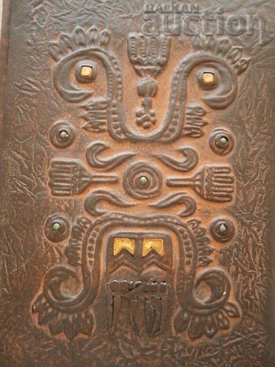 large leather folder for representative readings 70s - 7 large leather folder for representative readings 70s - 7