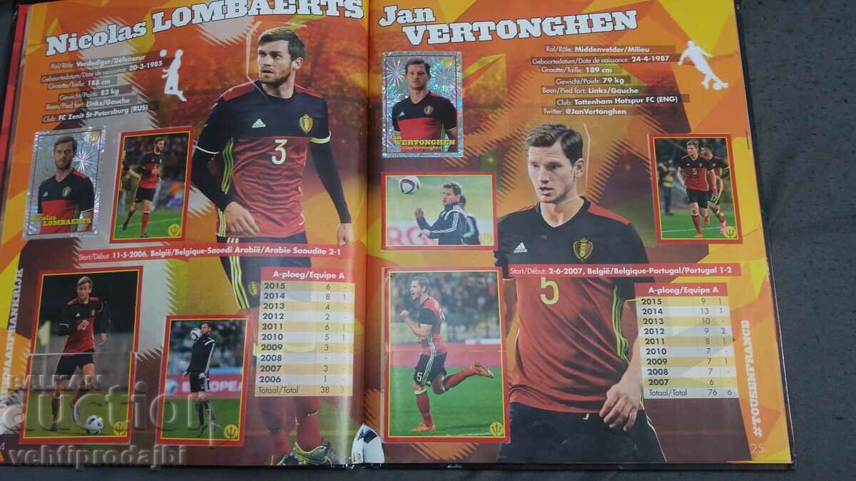 Auction Sticker album - Belgium football Auction Sticker album - Belgium football
