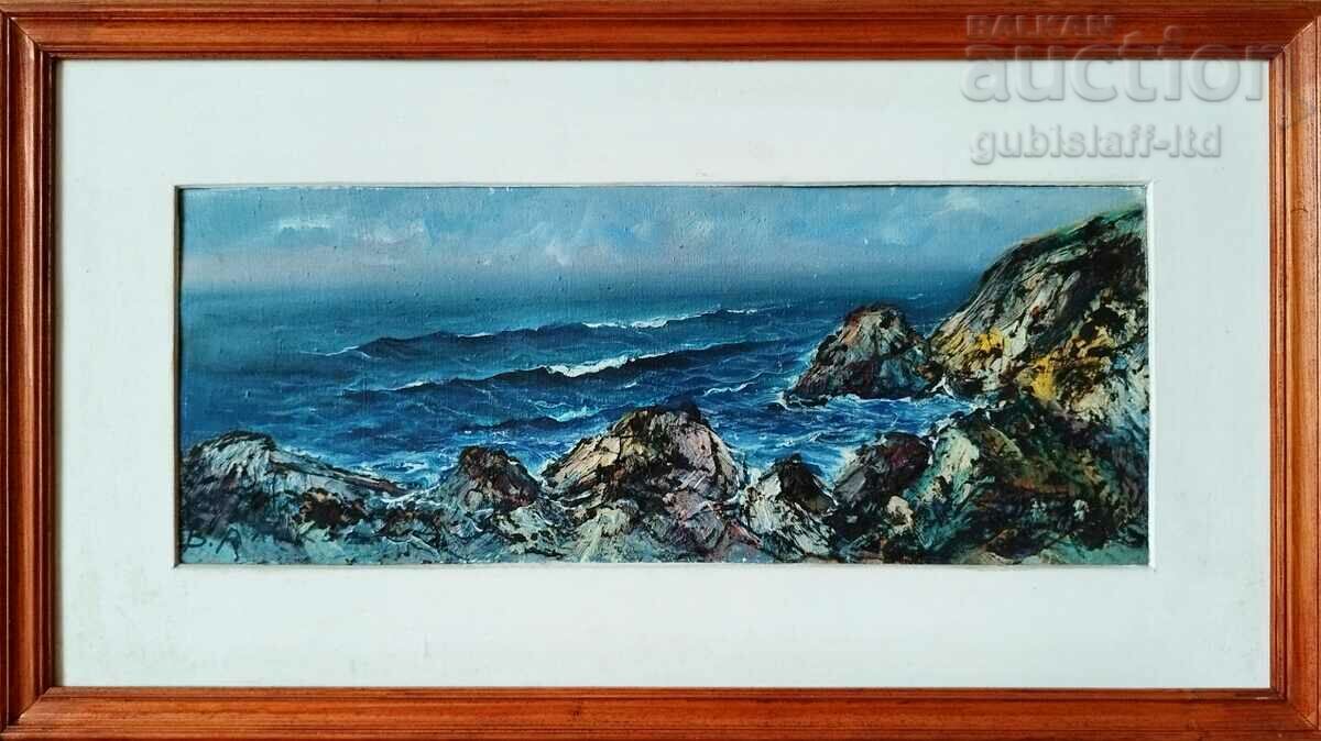 Picture, sea, rocks, art. Valentin Alekov