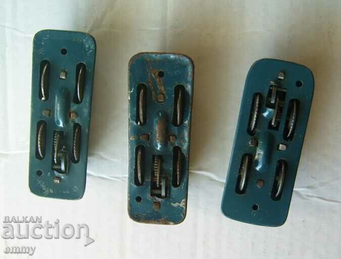 Sheet metal track with three metal carts - 5 Sheet metal track with three metal carts - 5