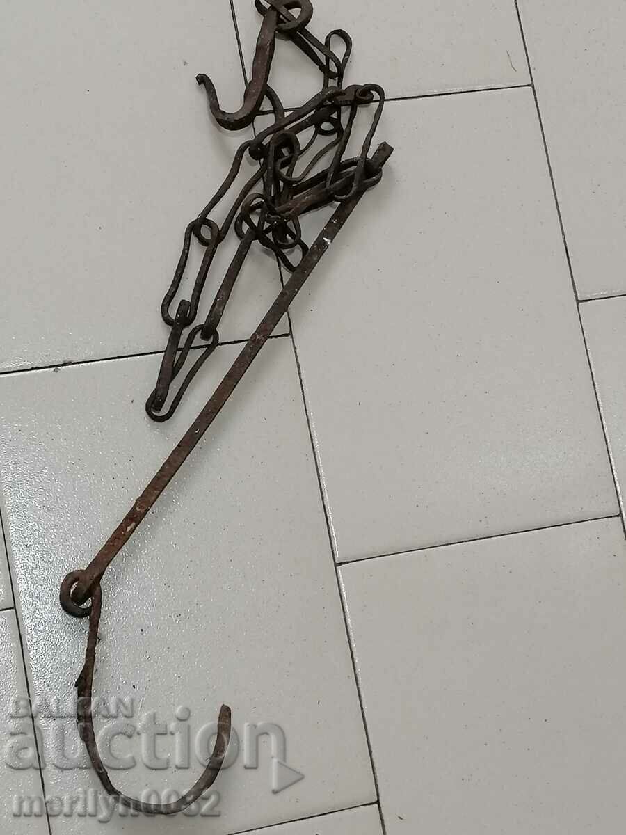 Delivery of Old Wrought Iron Hearth Chain Wrought Iron Hook Chain Delivery of Old Wrought Iron Hearth Chain Wrought Iron Hook Chain